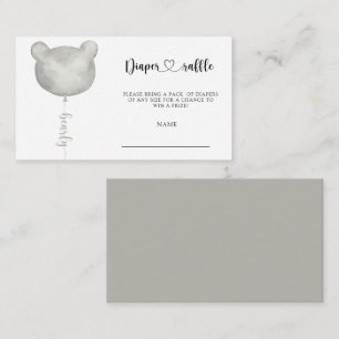 Ballon in de vorm van een beer-kaartenkaartje informatiekaartje