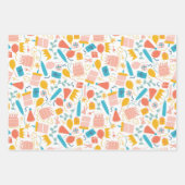 Ballon Kaars Verjaardagsfeest Inpakpapier Vel (Voorkant 3)