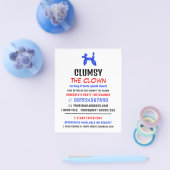 Ballon Kinder Entertainer, Clown Adverteren Flyer (Enkel)