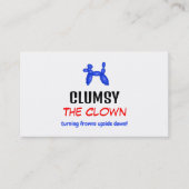 Ballon, Kinder entertainer, clown Visitekaartje (Voorkant)