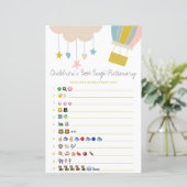 Ballon Kinderboek Emoji Baby shower Game (Staand voorkant)