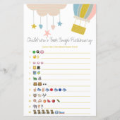 Ballon Kinderboek Emoji Baby shower Game (Voorkant)