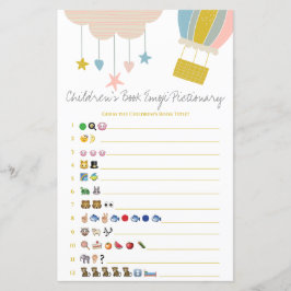 Ballon Kinderboek Emoji Baby shower Game