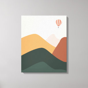 Ballon Landscaped Uitzicht Canvas Afdruk