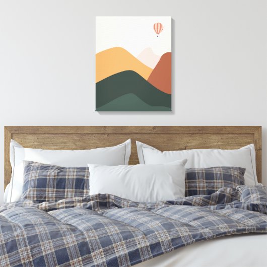 Ballon Landscaped Uitzicht Canvas Afdruk (Insitu (Slaapkamer))