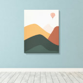 Ballon Landscaped Uitzicht Canvas Afdruk (Insitu (Houten vloer))
