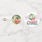 Ballon Letters Melon Eerste Verjaardag Foto Confetti (Voorkanten)