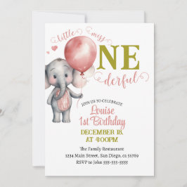 Ballon Little Miss Onederful Girl 1e verjaardag Kaart