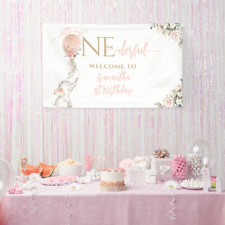 Ballon Little Miss Onederful Girl 1e verjaardag Spandoek