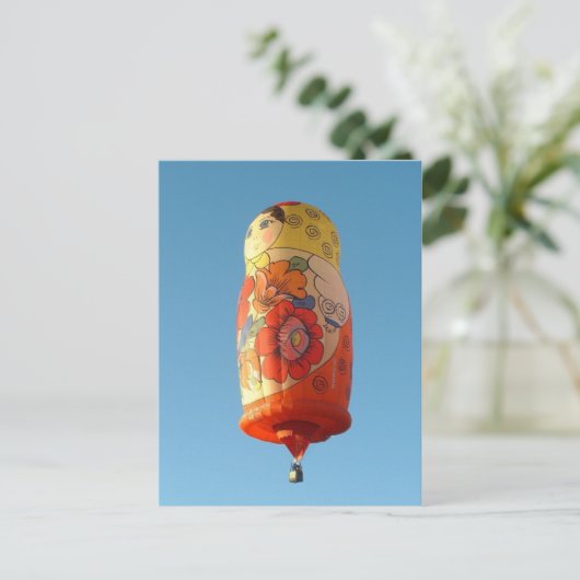 ballon Matroesjka Briefkaart (Staand voorkant)