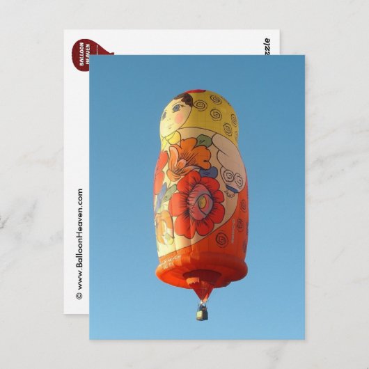 ballon Matroesjka Briefkaart (Voorkant / Achterkant)