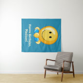 Ballon met eigen tekst en kleur wandkleed (In Situ (horizontaal))