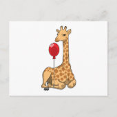 Ballon met giraffe briefkaart (Voorkant)