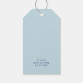 Ballon minimalistisch modern Baby shower dank u Cadeaulabel (Achterkant)