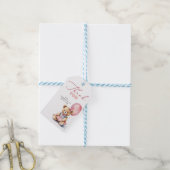 Ballon minimalistisch modern Baby shower dank u Cadeaulabel (Met Touw)