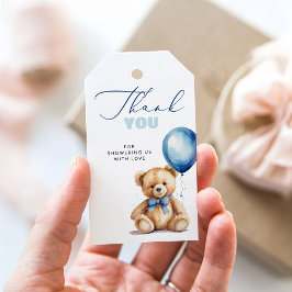 Ballon minimalistisch modern Baby shower dank u Cadeaulabel