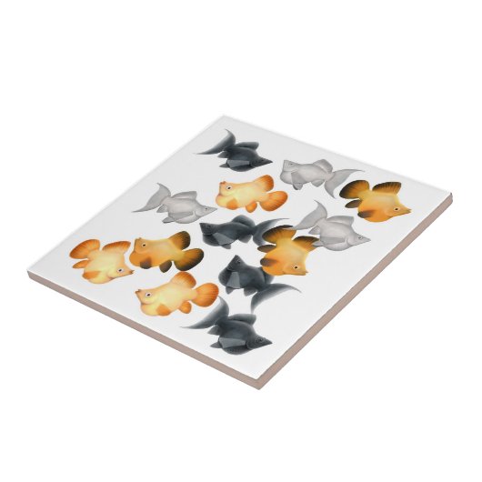 Ballon Mollies Livebearer Fish Tile Tegeltje (Zijkant)