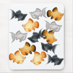 Ballon Mollies Tropical Fish Mousepad Muismat