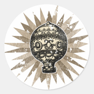 ballon - noodlijdend ronde sticker