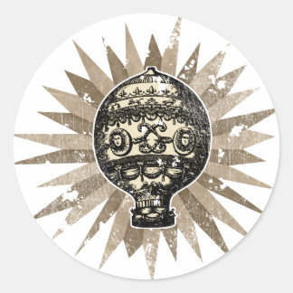 ballon - noodlijdend ronde sticker