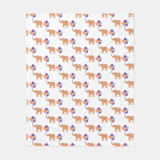 Ballon Olifant Fleece Deken (Voorkant)