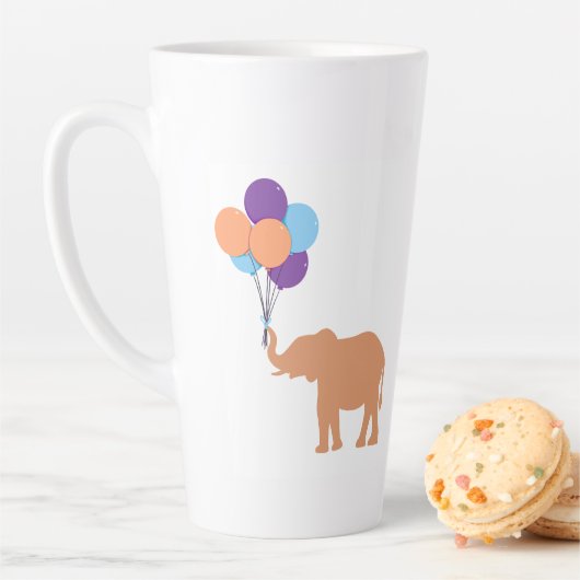 Ballon Olifant Latte Mok (In situ)