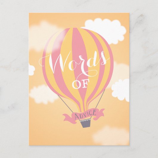 Ballon Oranje Woorden van advies Briefkaart mama (Voorkant)