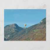 Ballon over de bergen briefkaart (Voorkant)