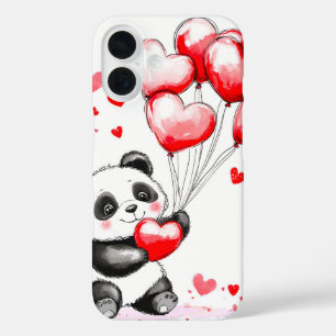 Ballon Panda Liefde in de lucht iPhone 16 Hoesje