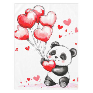 Ballon Panda Liefde in de lucht Tafelkleed