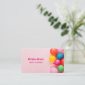 Ballon Party-decor Visitekaartje (Staand voorkant)