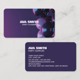 Ballon Party-decor Visitekaartje