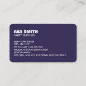 Ballon Party-decor Visitekaartje (Achterkant)