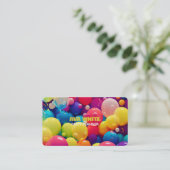 Ballon Party-decor Visitekaartje (Staand voorkant)