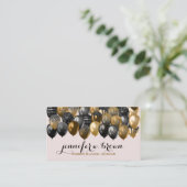 Ballon Party Event Planner roze Visitekaartje (Staand voorkant)