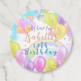 Ballon Pastel Verjaardag Bedankjes Labels