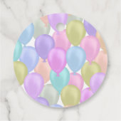 Ballon Pastel Verjaardag Bedankjes Labels (Achterkant)