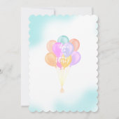 Ballon Pastel Verjaardag Kaart (Achterkant)