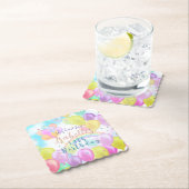 Ballon Pastel Verjaardag Kartonnen Onderzetters (Insitu)