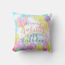 Ballon Pastel Verjaardag Kussen