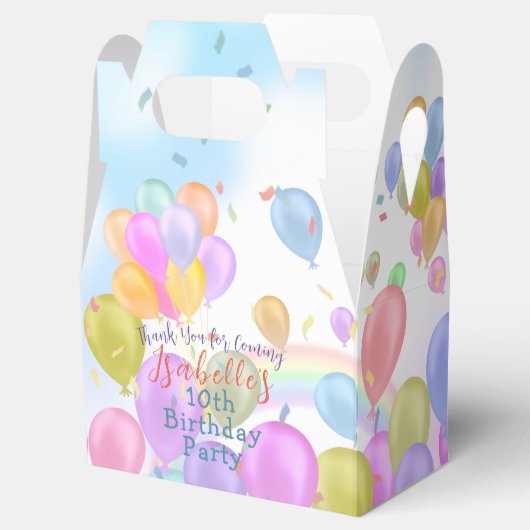 Ballon Pastel Verjaardagsfeestballonnen Bedankdoosjes (Geopend)