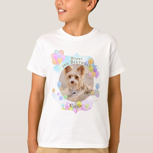 Ballon Pet Dog Blauw T-shirt (Voorkant)