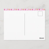 Ballon Pink Girl Kind Foto Birthday Dank je Briefkaart (Achterkant)