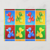 Ballon Poodle Briefkaart (Voorkant)