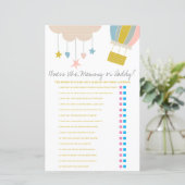 Ballon raad wie, mama of papa Baby shower Game (Staand voorkant)
