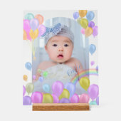 Ballon Rainbow Baby Foto Acryl Bord (Voorkant)