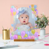 Ballon Rainbow Baby Foto Acryl Bord (Huwelijk)