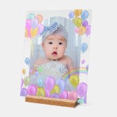 Ballon Rainbow Baby Foto Acryl Bord (Hoek)