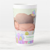 Ballon Rainbow Cloud Foto Groene Latte Mok (Voorkant)
