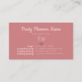 Ballon Roos Gold Aesthetic Event Planning Visitekaartje (Achterkant)